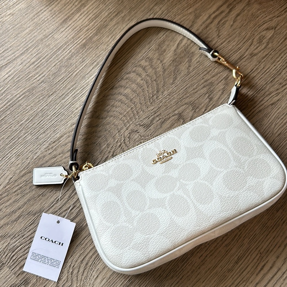Coach Nolita 19 White Signature Canvas- OBO